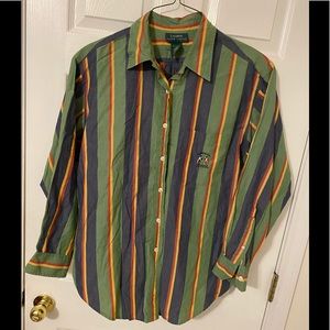 Lauren By Ralph Lauren Cross Flag Button-up